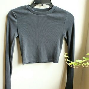 Grey ribbed shirt